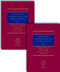 Oppenheim's International Law: United Nations