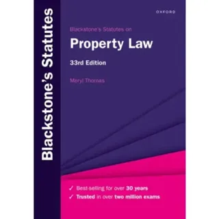 Blackstone's Statutes on Property Law