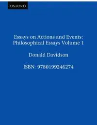 Essays on Actions and Events