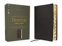 ESV, Thompson Chain-Reference Bible, Large Print, Leathersoft, Black, Red Letter, Thumb Indexed
