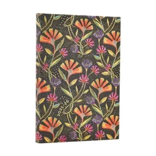2026 Wild Flowers (Playful Creations) Mini 18-month Horizontal Hardcover Flexi Dayplanner 2025-2026 (Elastic Band Closure)