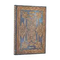 2026 Blue Luxe (Luxe Design) Mini 12-month Verso Hardcover Flexi Dayplanner 2026 (Elastic Band Closure)
