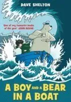 Boy and a bear in a boat