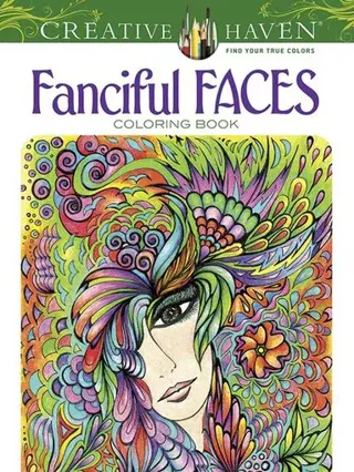 Creative Haven Fanciful Faces Coloring Book
