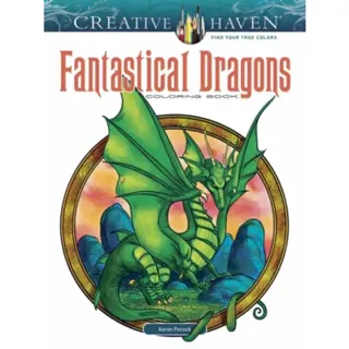 Creative Haven Fantastical Dragons Coloring Book