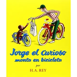 Jorge el curioso monta en bicicleta
