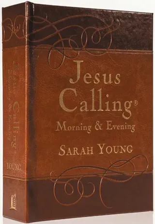 Jesus Calling Morning and Evening, Brown Leathersoft Hardcover, with Scripture References