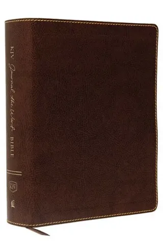 KJV Large Print Bible, Journal the Word, Reflect, Journal or Create Art Next to Your Favorite Verses (Brown Bonded Leather, Red Letter, Comfort Pri...
