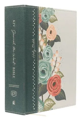KJV Large Print Bible, Journal the Word, Reflect, Journal or Create Art Next to Your Favorite Verses (Green Cloth Over Board, Red Letter, Comfort