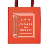 Reading is Cheaper Than Therapy Reusable Shopping Bag