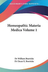Homeopathic Materia Medica 1927
