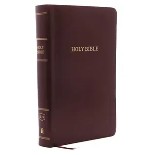 KJV Holy Bible: Personal Size Giant Print with 43,000 Cross References, Burgundy Leather-Look, Red Letter, Comfort Print: King James Version