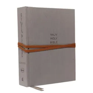 NKJV, Journal the Word Bible, Cloth over Board, Gray, Red Letter, Comfort Print