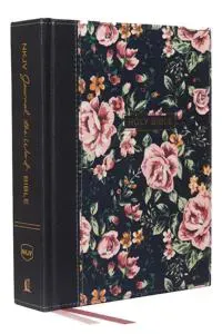 NKJV, Journal the Word Bible, Cloth over Board, Blue Floral, Red Letter, Comfort Print