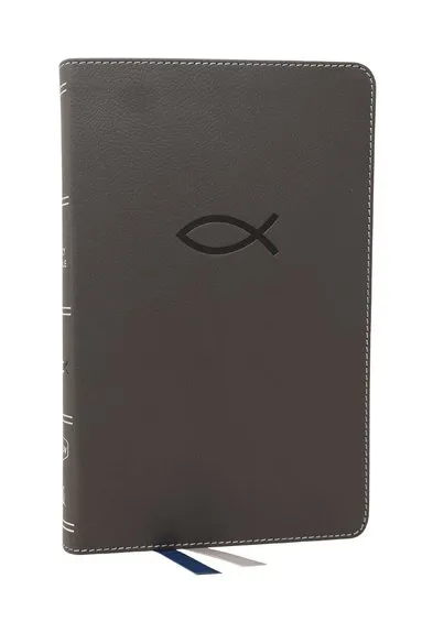 NKJV, Thinline Bible Youth Edition, Leathersoft, Gray, Red Letter, Comfort Print
