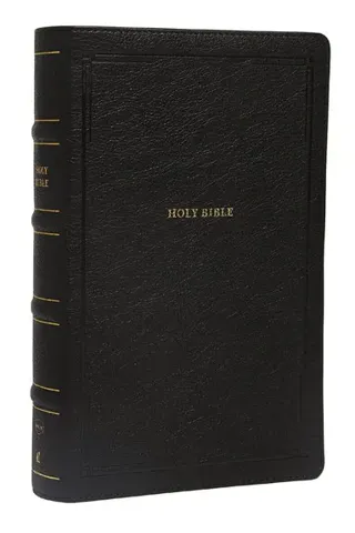 NKJV, End-of-Verse Reference Bible, Personal Size Large Print, Leathersoft, Black, Thumb Indexed, Red Letter, Comfort Print
