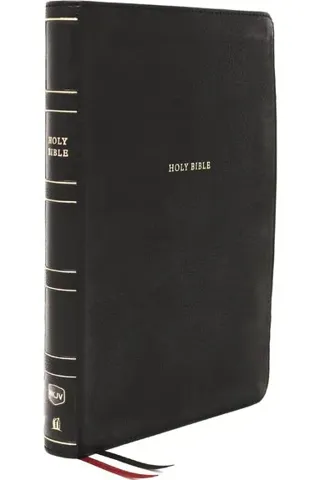 NKJV Holy Bible, Giant Print Center-Column Reference Bible, Black Leathersoft, 72,000+ Cross References, Red Letter, Comfort Print: New King James ...