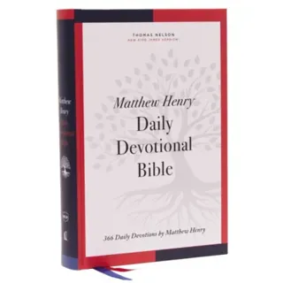 NKJV, Matthew Henry Daily Devotional Bible, Hardcover, Red Letter, Thumb Indexed, Comfort Print