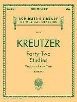 Rodolphe Kreutzer 42 Studies: Transcribed for Viola Schirmer S Library of Musical Classics Vol. 1737 Viola Sheet Music Classical Viola Method Book for
