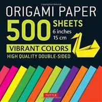 Origami Paper 500 sheets Vibrant Colors 6' (15 cm)