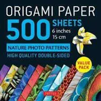 Origami Paper 500 sheets Nature Photo Patterns 6' (15 cm)