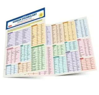 Korean Vocabulary Language Study Card