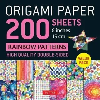 Origami Paper Sheets Rainbow Patterns