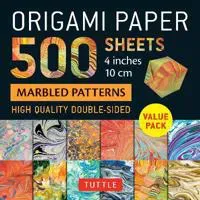Origami Paper 500 sheets Marbled Patterns 4' (10 cm)
