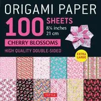 Origami Paper 100 sheets Cherry Blossoms 8 1/4' (21 cm)
