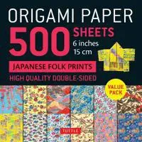 Origami Paper 500 sheets Japanese Folk Prints 6' (15 cm)