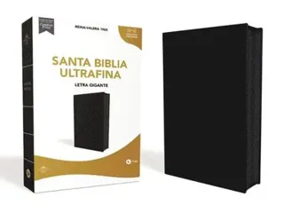 Rvr60, Santa Biblia, Letra Gigante, Piel Fabricada, Negro, Con Cierre, Palabras de Jesús En Rojo, Comfort Print