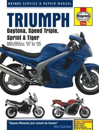 Triumph Daytona, Speed Triple, Sprint & Tiger 885/955cc (97 - 05)