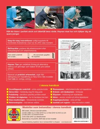 Volvo S60 (2000 - 2009) Haynes Repair Manual (svenske utgava)