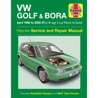 VW Golf & Bora Petrol & Diesel (April 98 - 00) Haynes Repair Manual