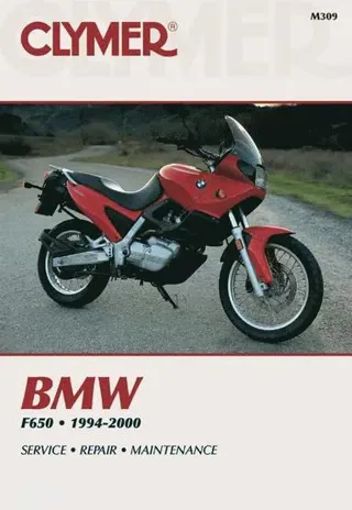 BMW F650 Funduro Motorcycle (1994-2000) Service Repair Manual