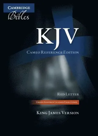 KJV Cameo Reference Edition, Green Goatskin Leather, Red-letter Text, KJ456:XRE