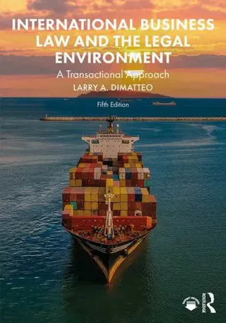 International Business Law and the Legal Environment