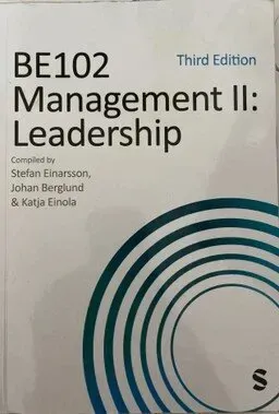 BE102 Management: Leadership