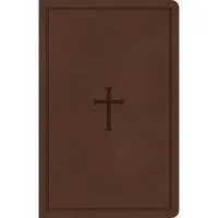 CSB Large Print Personal Size Reference Bible, Brown Leather