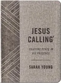Jesus Calling, Textured Gray Leathersoft, with Full Scriptures