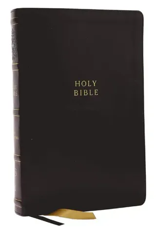 KJV Holy Bible with Apocrypha and 73,000 Center-Column Cross References, Black Leathersoft, Red Letter, Comfort Print (Thumb Indexed): King James