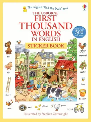 First thousand words in english sticker book