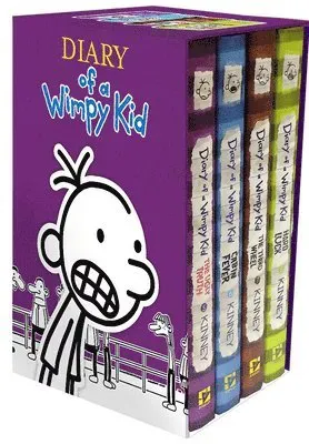 Diary of a Wimpy Kid Box of Books 5-8 Hardcover Gift Set: Ugly Truth, Cabin Fever, the Third Wheel, Hard Luck