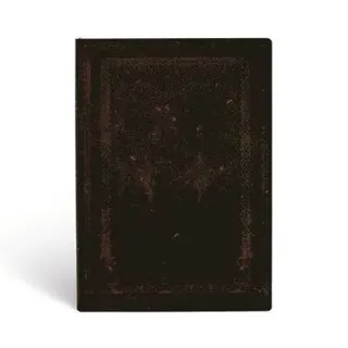 Black Moroccan Bold Midi Unlined Softcover Flexi Journal (176 pages)
