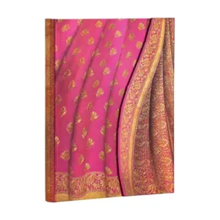 Gulabi Midi Lined Hardcover Journal, 144pg, 120GSM by Paperblanks (Varanasi Silks and Saris)