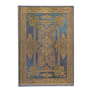 Blue Luxe (Luxe Design) Midi Unlined Hardback Journal (Elastic Band Closure)