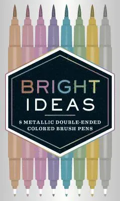Bright Ideas: 8 Metallic Double-Ended Colored Brush Pens