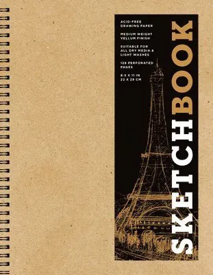 Sketchbook 8.5 x 11' Kraft Spiral Hardcover Mixed Media Sketchbook for Drawing