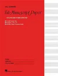 Guitar Tablature Manuscript Paper Wire-Bound Blank Sheet Music Book 11 Tablature Staves Per Page for Guitarists and Composers