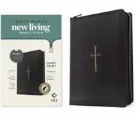 NLT Compact Giant Print Zipper Bible, Filament-Enabled Edition (Leatherlike, Black Cross, Indexed, Red Letter)